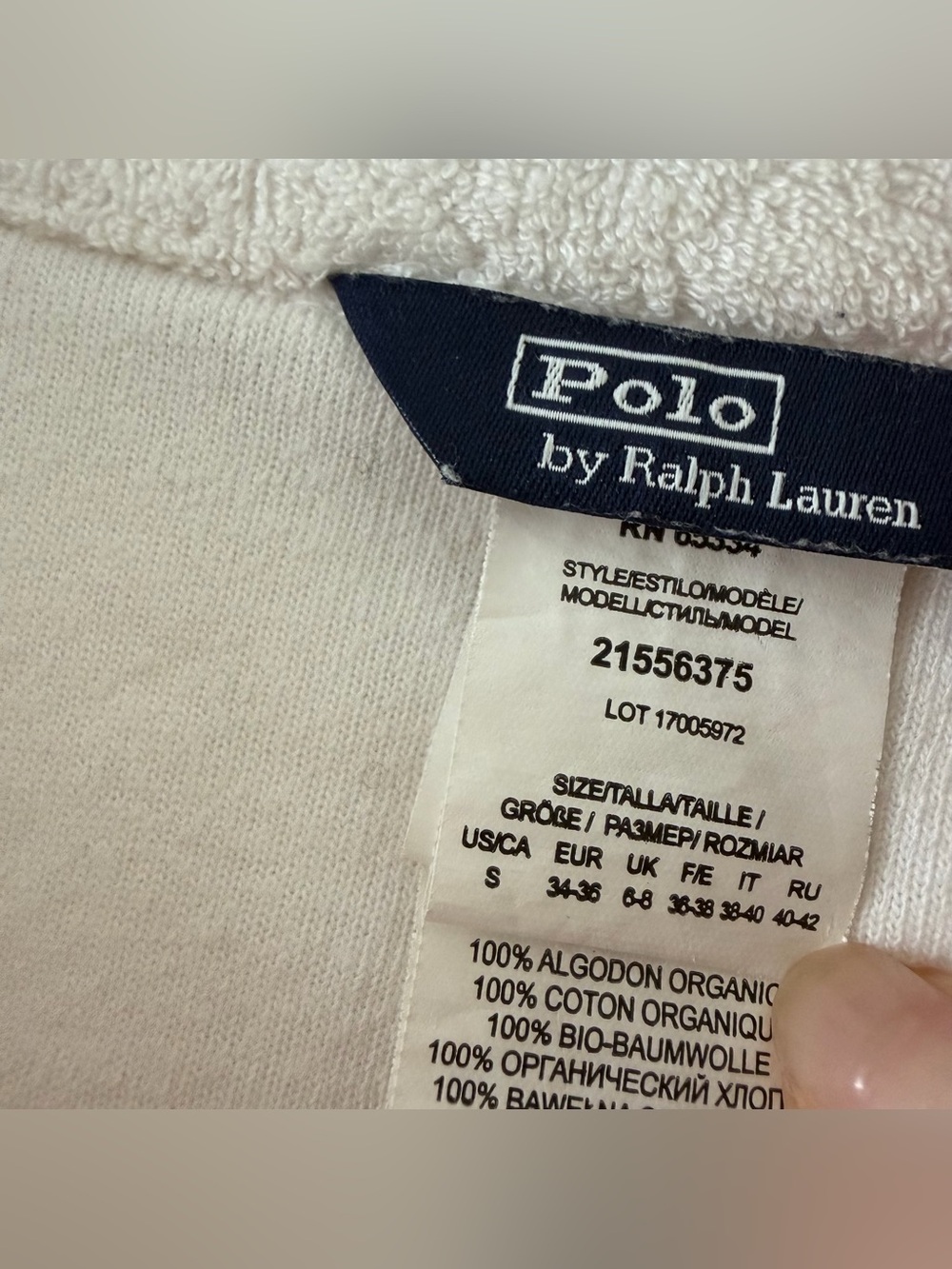 Ralph Lauren White Terry Cropped Polo Top & Shorts Set - Picture 8 of 12